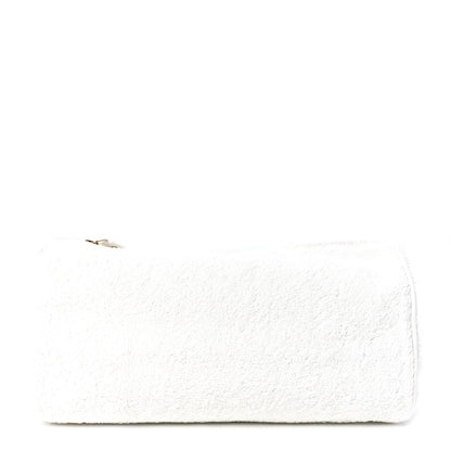Chanel Terry Cloth Raffia CC Logo Thong Sandals 38 White 10 of 17