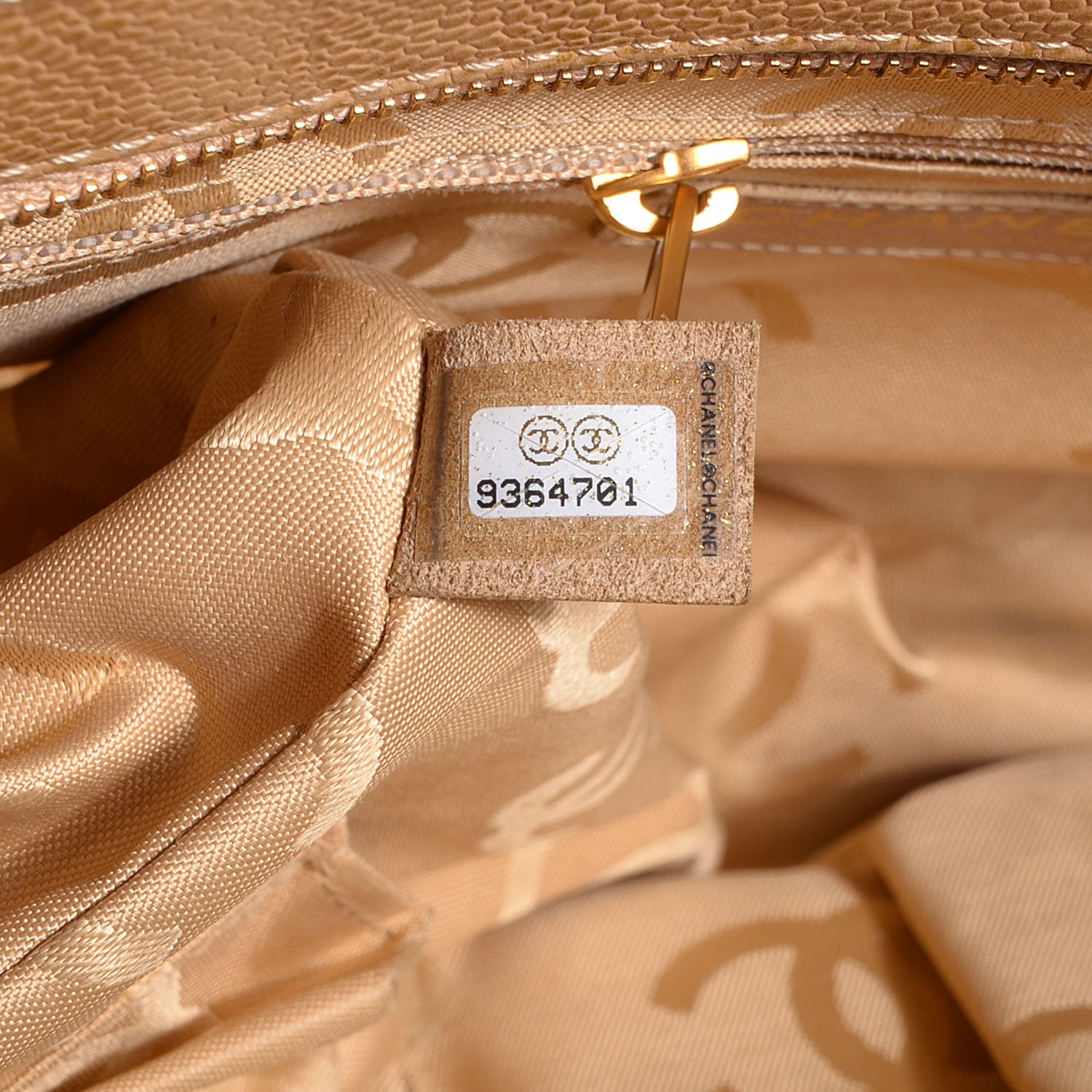 Chanel Caviar CC Shoulder Bag Beige 7 of 7