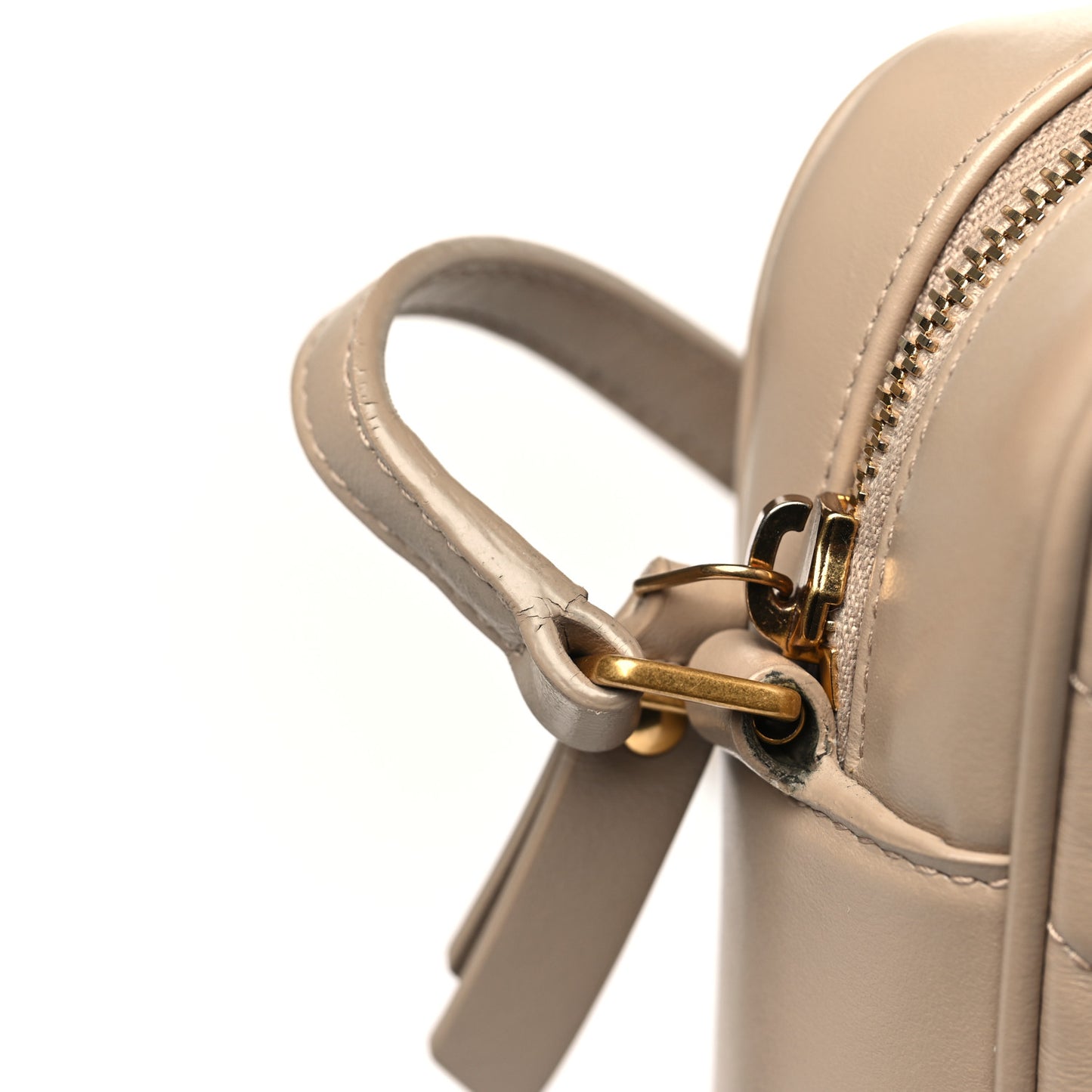 Calfskin Matelasse Monogram Lou Camera Bag Dark Beige