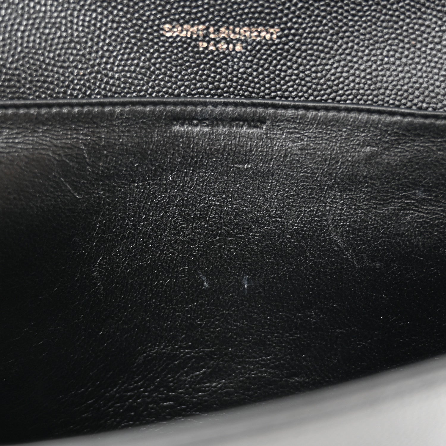 Saint Laurent Grain de Poudre Uptown Chain Wallet Black 11 of 12