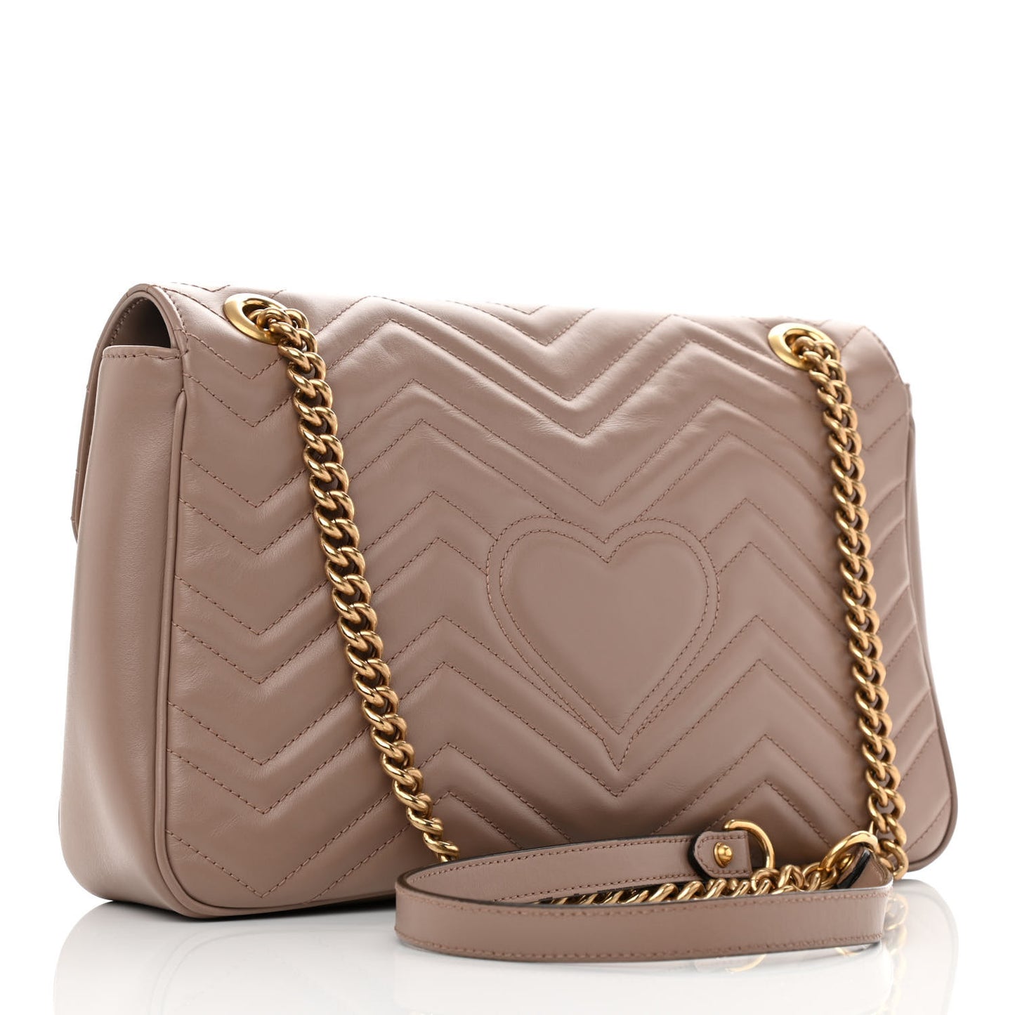 Calfskin Matelasse Medium GG Marmont Shoulder Bag Porcelain Rose