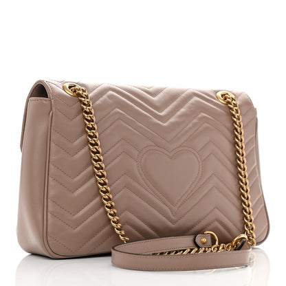 Gucci Calfskin Matelasse Medium GG Marmont Shoulder Bag Porcelain Rose 3 of 8