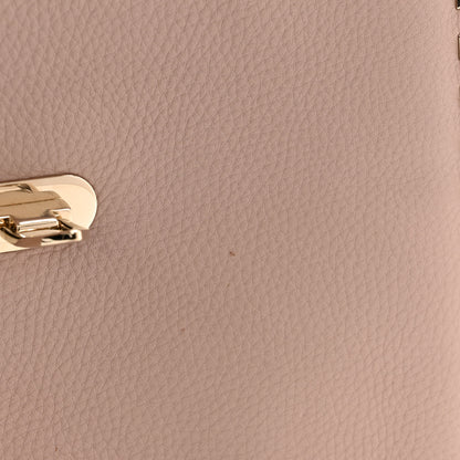 Valentino Garavani Grained Calfskin Rockstud Top Handle Flap Shoulder Bag Poudre 9 of 9