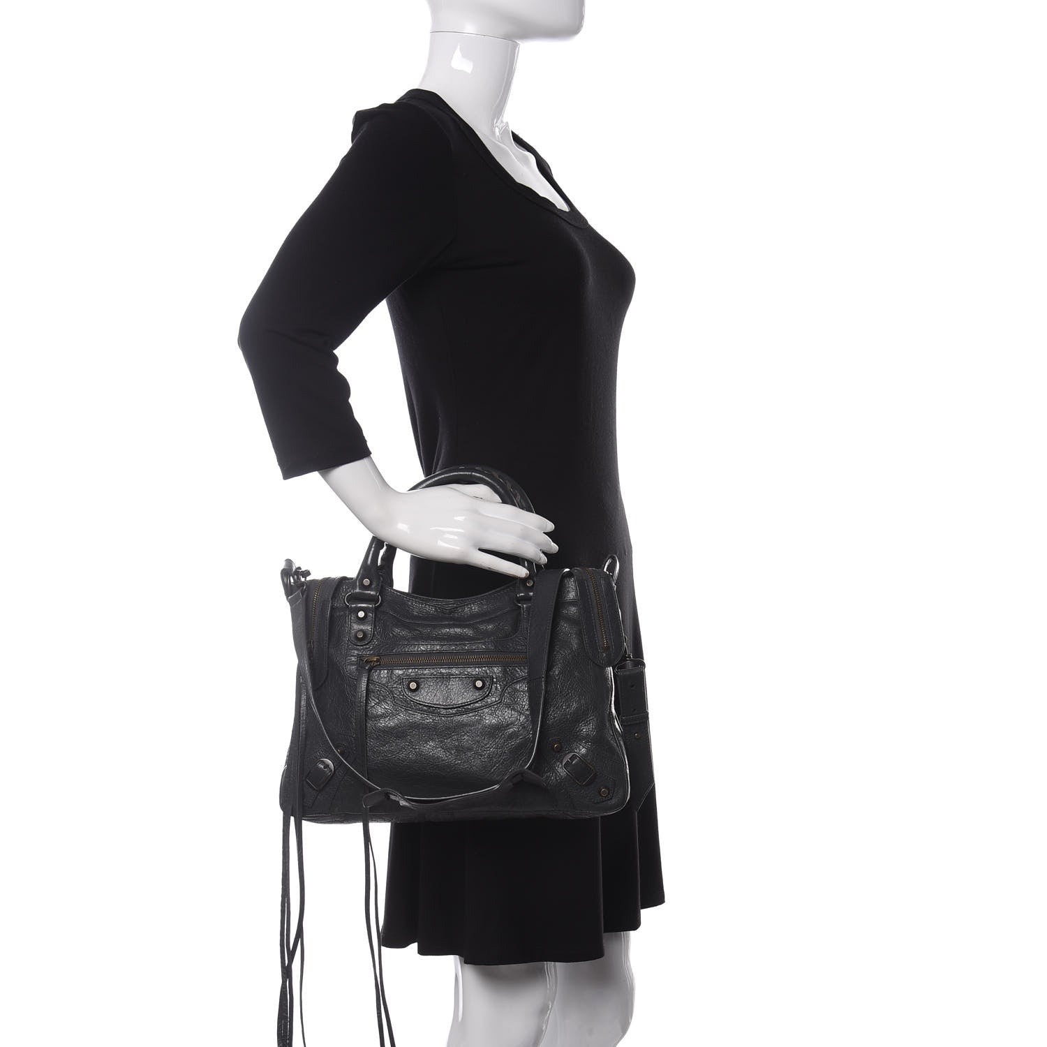 Balenciaga Agneau Classic Hardware Town Black 2 of 11