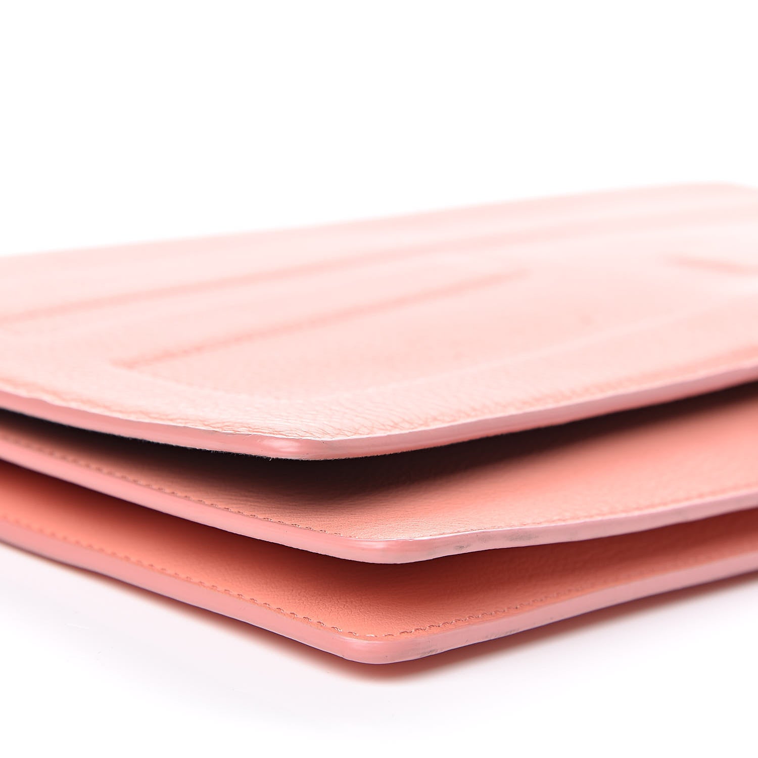 Fendi Vitello Flamingo Tube Macro Clutch Pesca 8 of 14