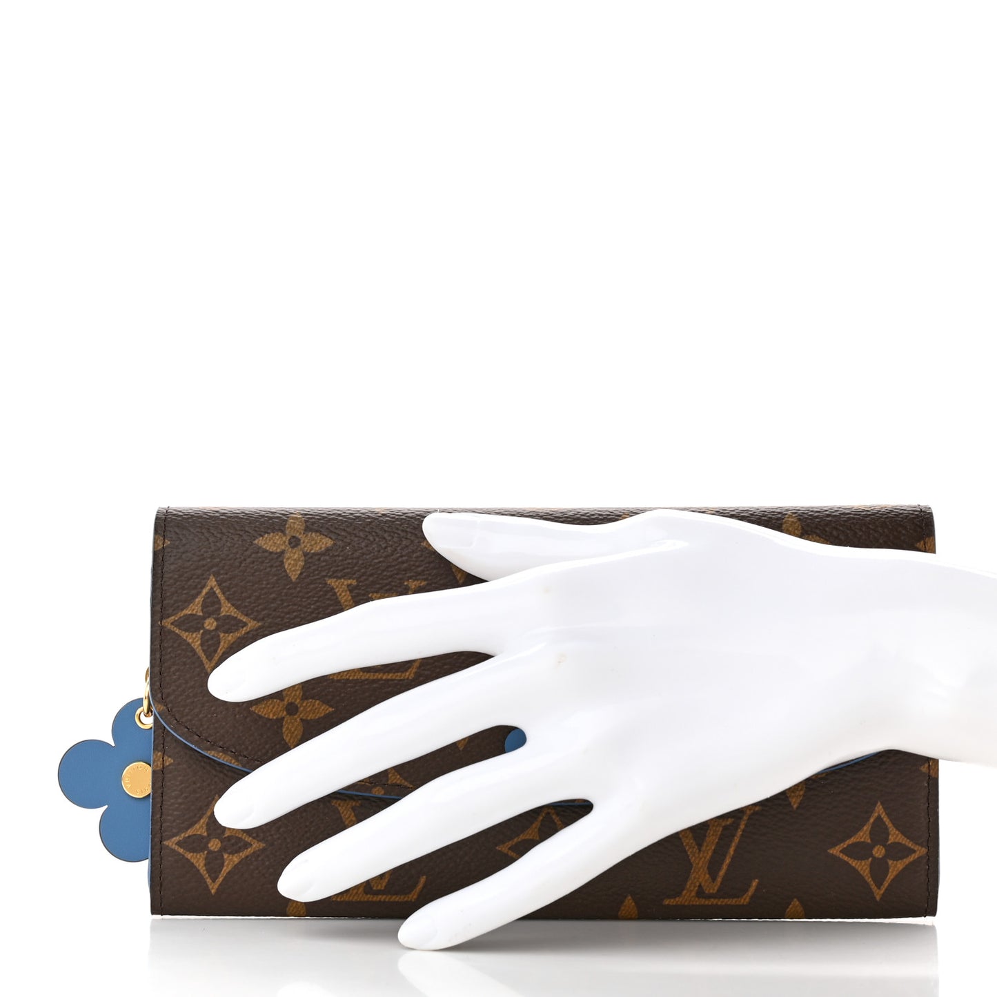 Monogram Bloom Flower Emilie Wallet Blue Jean