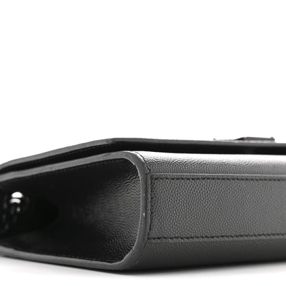 Saint Laurent Grain De Poudre Medium Classic Monogram Monochrome Kate Satchel Black 9 of 12