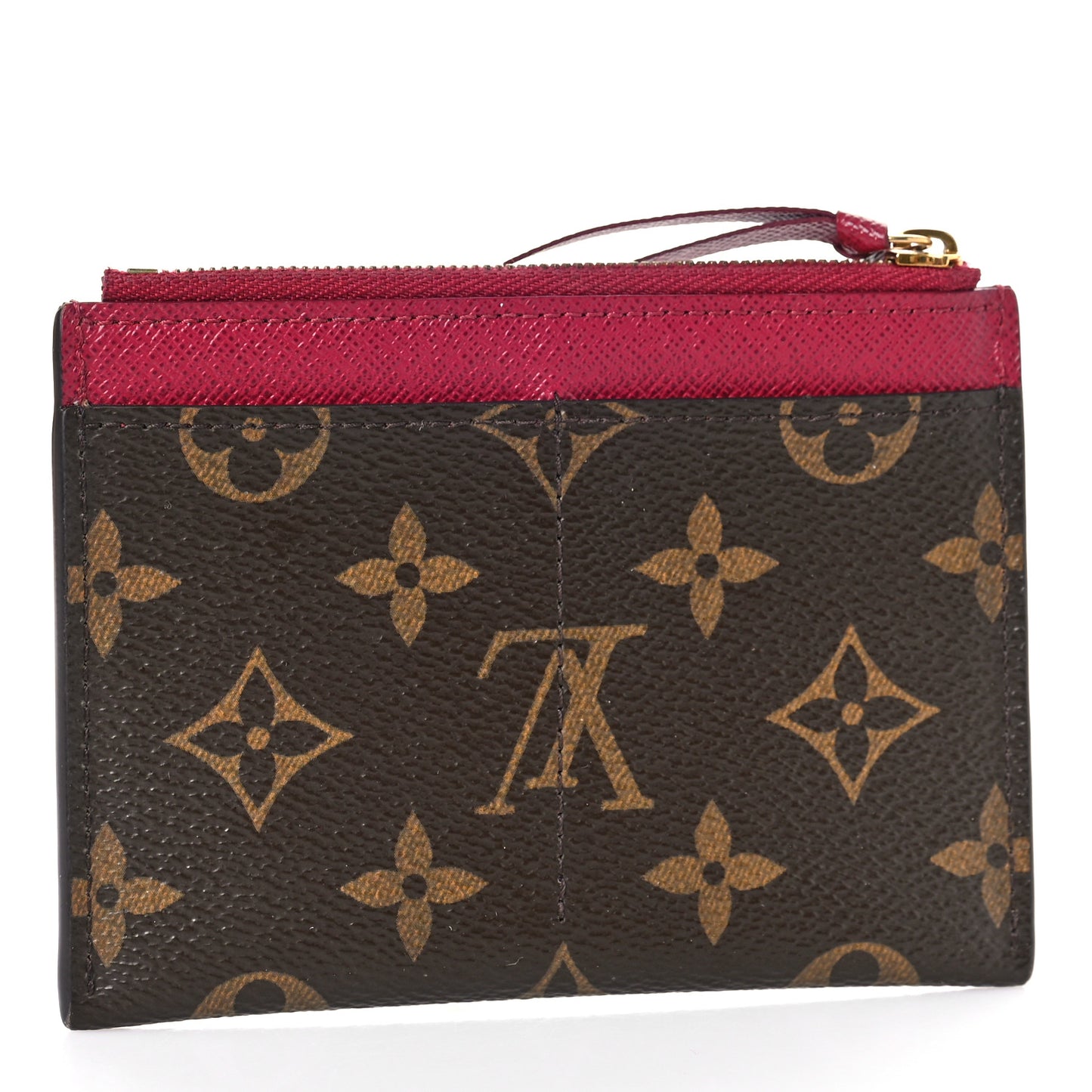 Monogram Zipped Card Holder