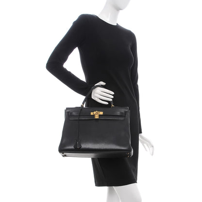 Hermes Ardennes Kelly Retourne 35 Black 3 of 32