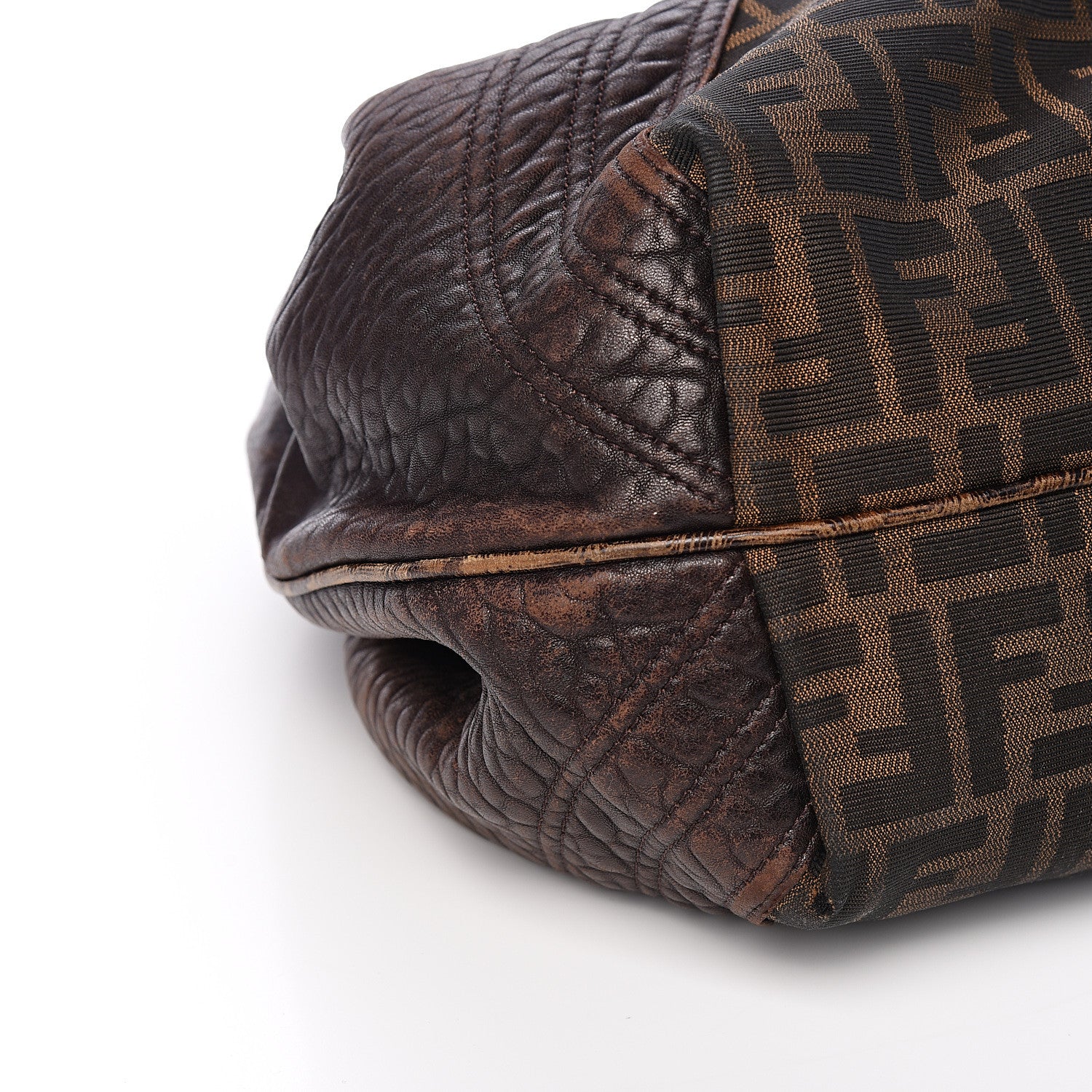 Fendi Zucca Nappa Nuvolata Vitello Tortuga Spy Tobacco Moro 7 of 9