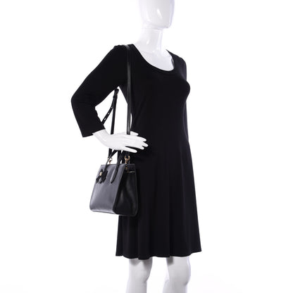 Gucci Calfskin Marmont Ribbon Top Handle Bag Black 2 of 10