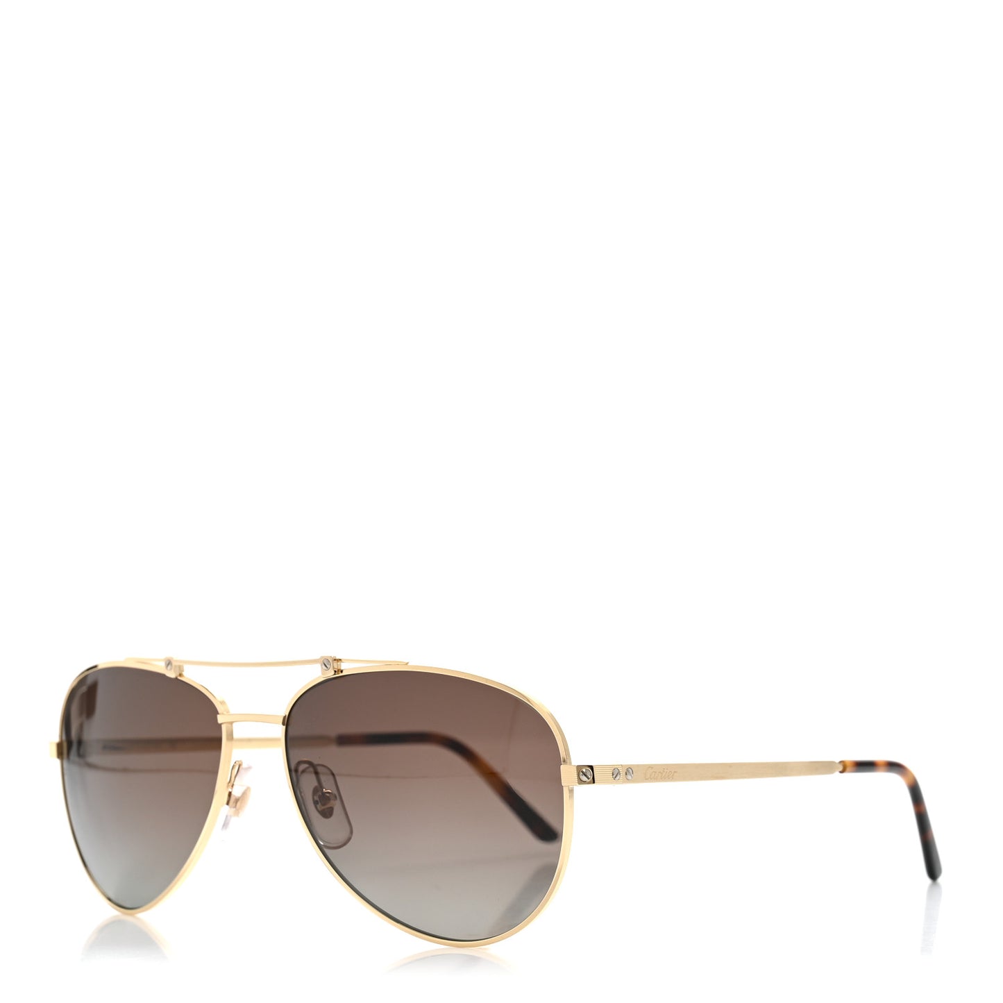 Santos CT0083S Aviator Sunglasses Gold Tortoise