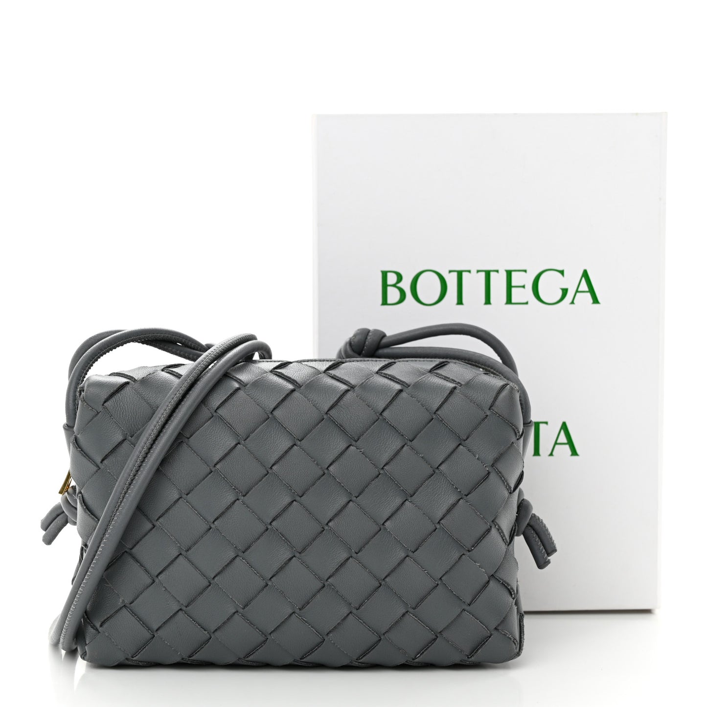 Nappa Intrecciato Mini Loop Camera Bag Thunder