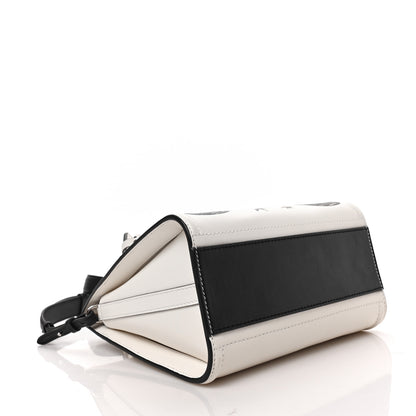 Alexander McQueen Calfskin The Short Story Dove Love Top Handle Bag White Black 4 of 8