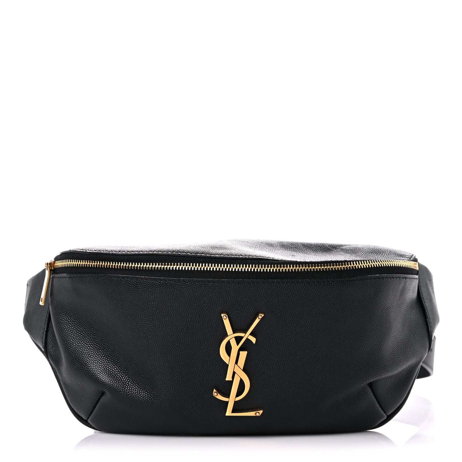 Saint Laurent Grain De Poudre Monogram Belt Bag Black 1 of 16