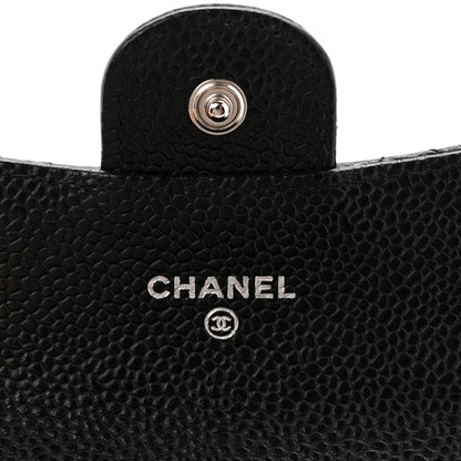 Chanel Caviar Quilted Flap Card Holder Wallet Black 6 of 10