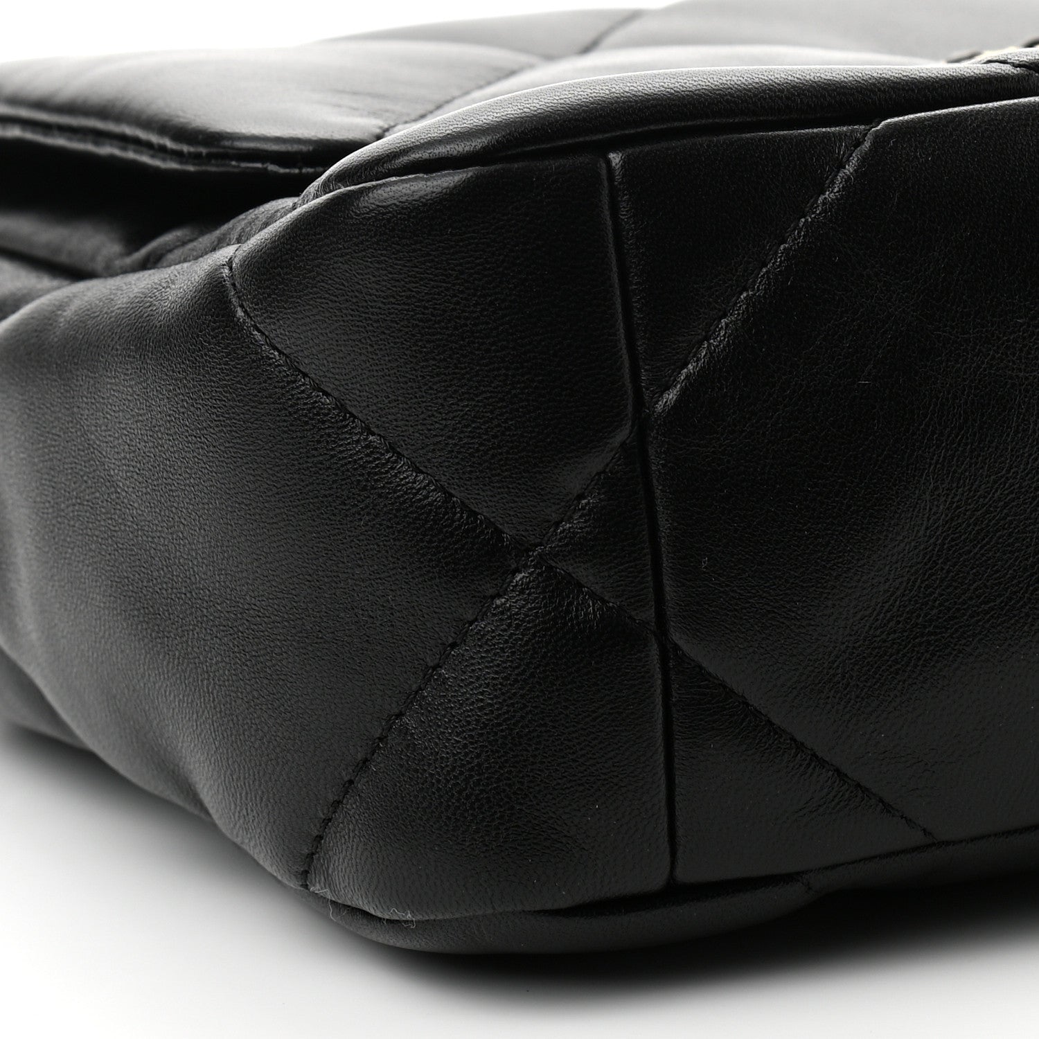 Chanel Shiny Goatskin Quilted Medium Chanel 19 Flap Black 9 of 11