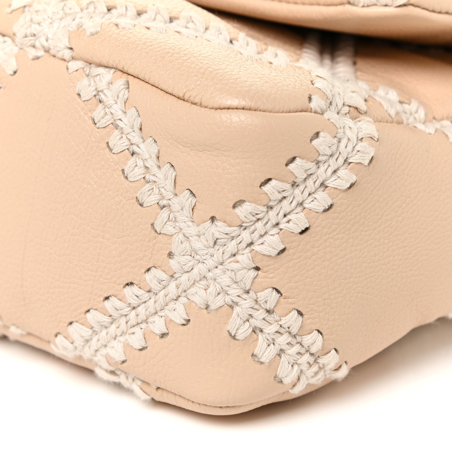 Chanel Calfskin Crochet Medium Chanel 19 Flap Beige 9 of 15