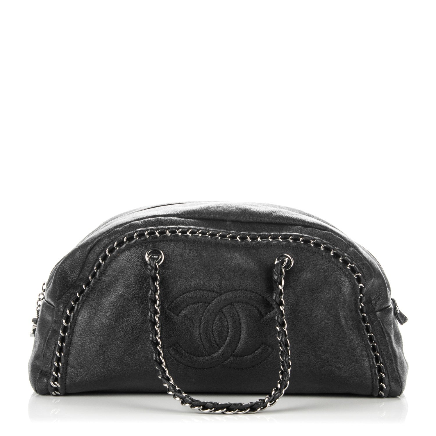 Chanel Deerskin Large Luxe Ligne Bowler Black 1 of 8