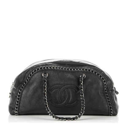Chanel Deerskin Large Luxe Ligne Bowler Black 1 of 8