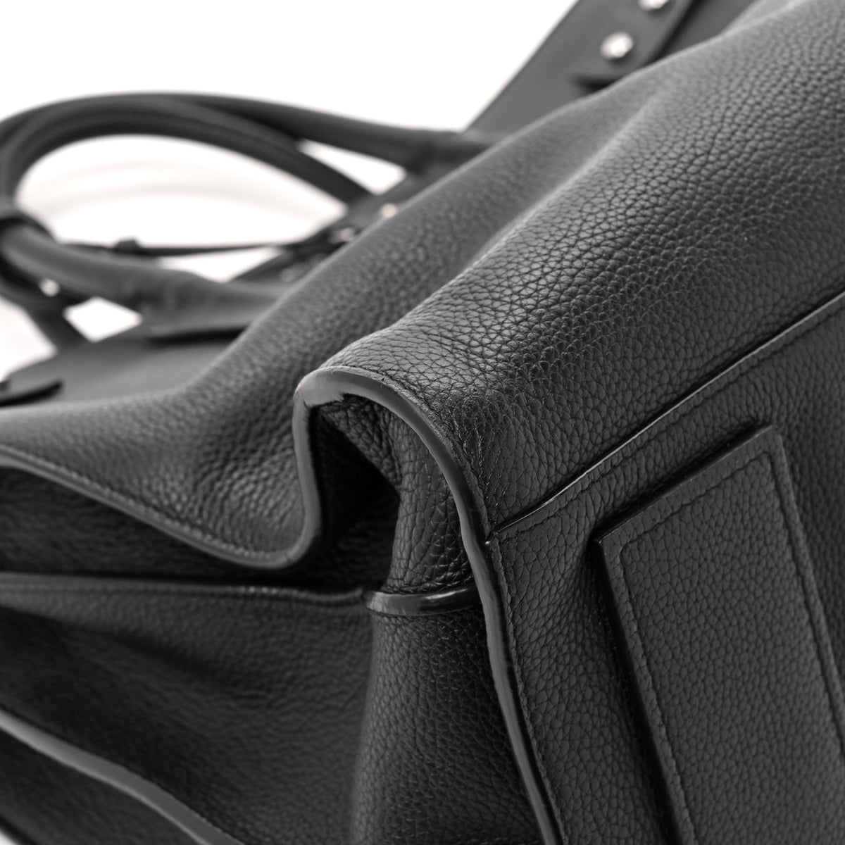Grained Calfskin Large Souple Sac De Jour Black