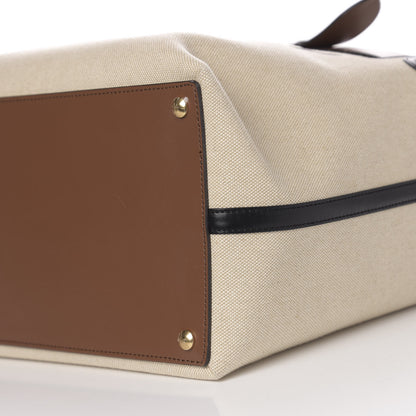 Burberry Calfskin Canvas Logo Print Medium Belt Bag Malt Brown Black 10 of 11