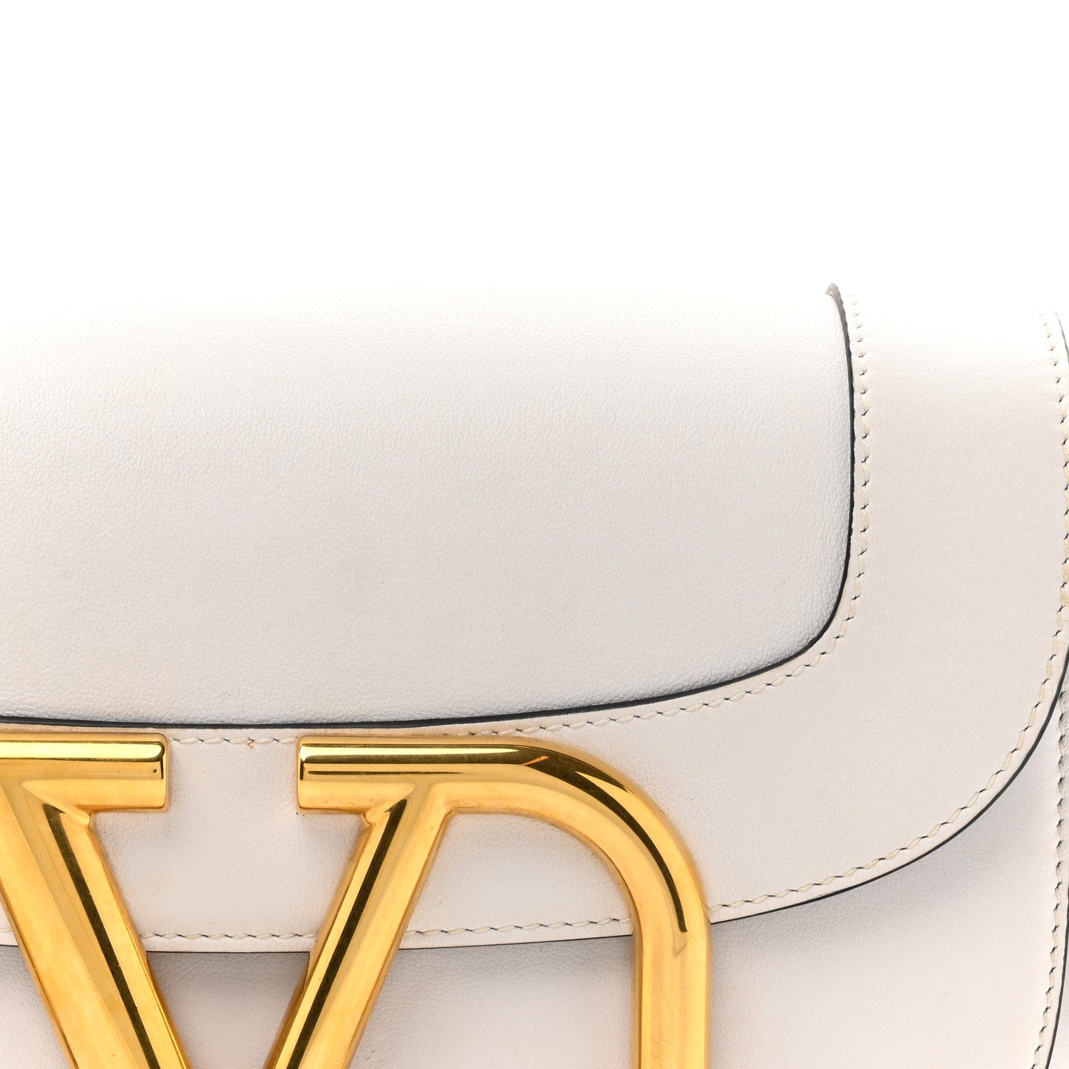 Valentino Garavani Smooth Calfskin Supervee Shoulder Bag Optic White 7 of 15