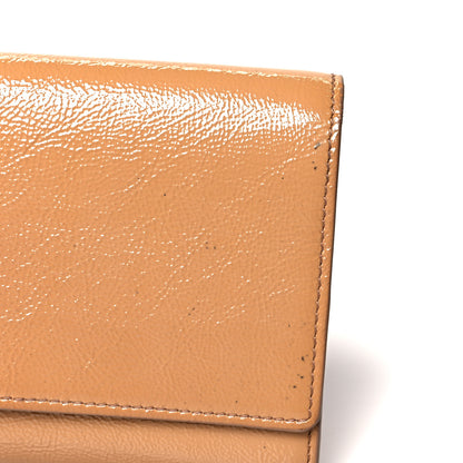 Saint Laurent Textured Patent Calfskin Monogram Large Belle De Jour Clutch Beige 12 of 12