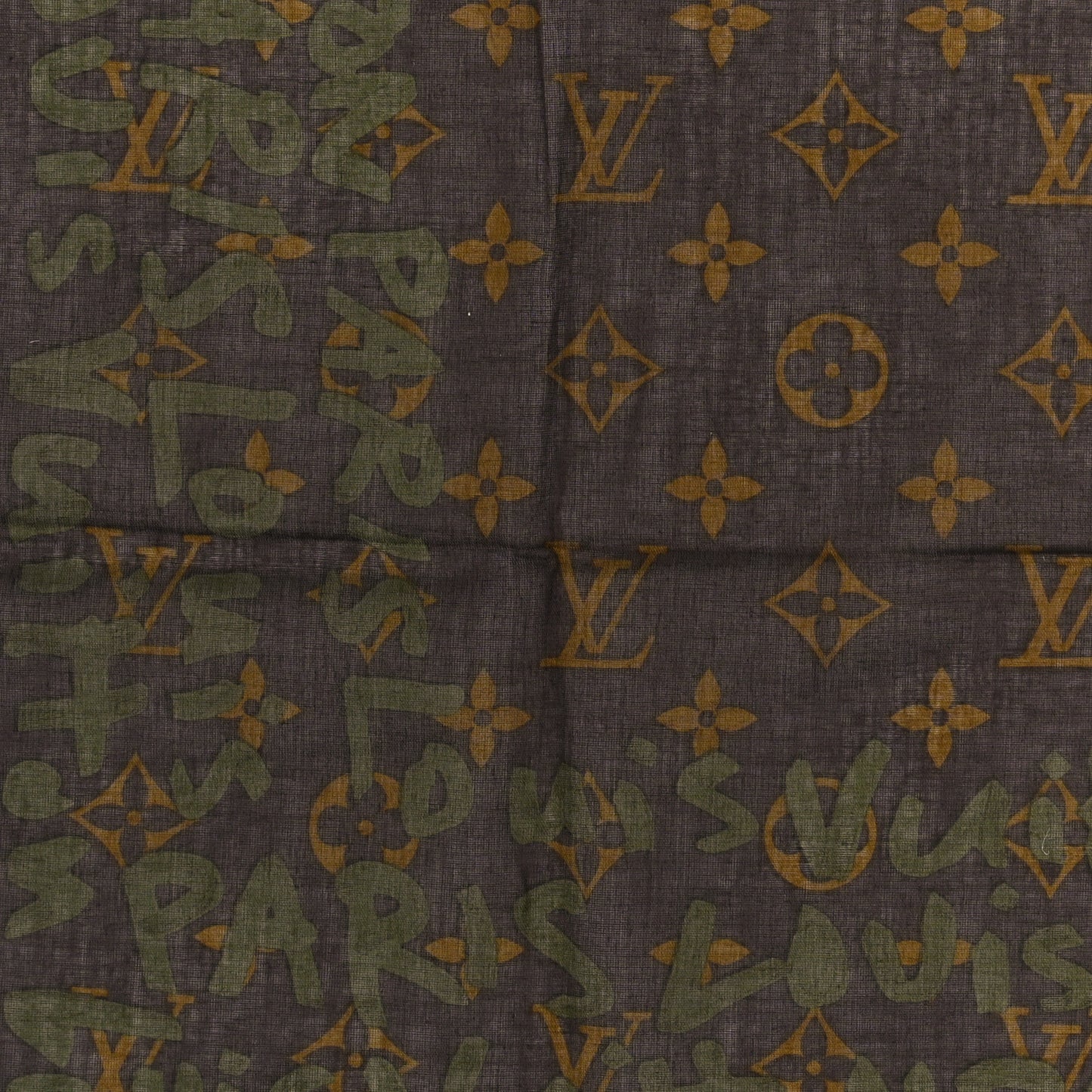 Silk Graffiti Monogoram Scarf