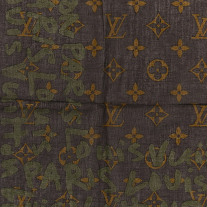 Louis Vuitton Silk Graffiti Monogoram Scarf 3 of 3