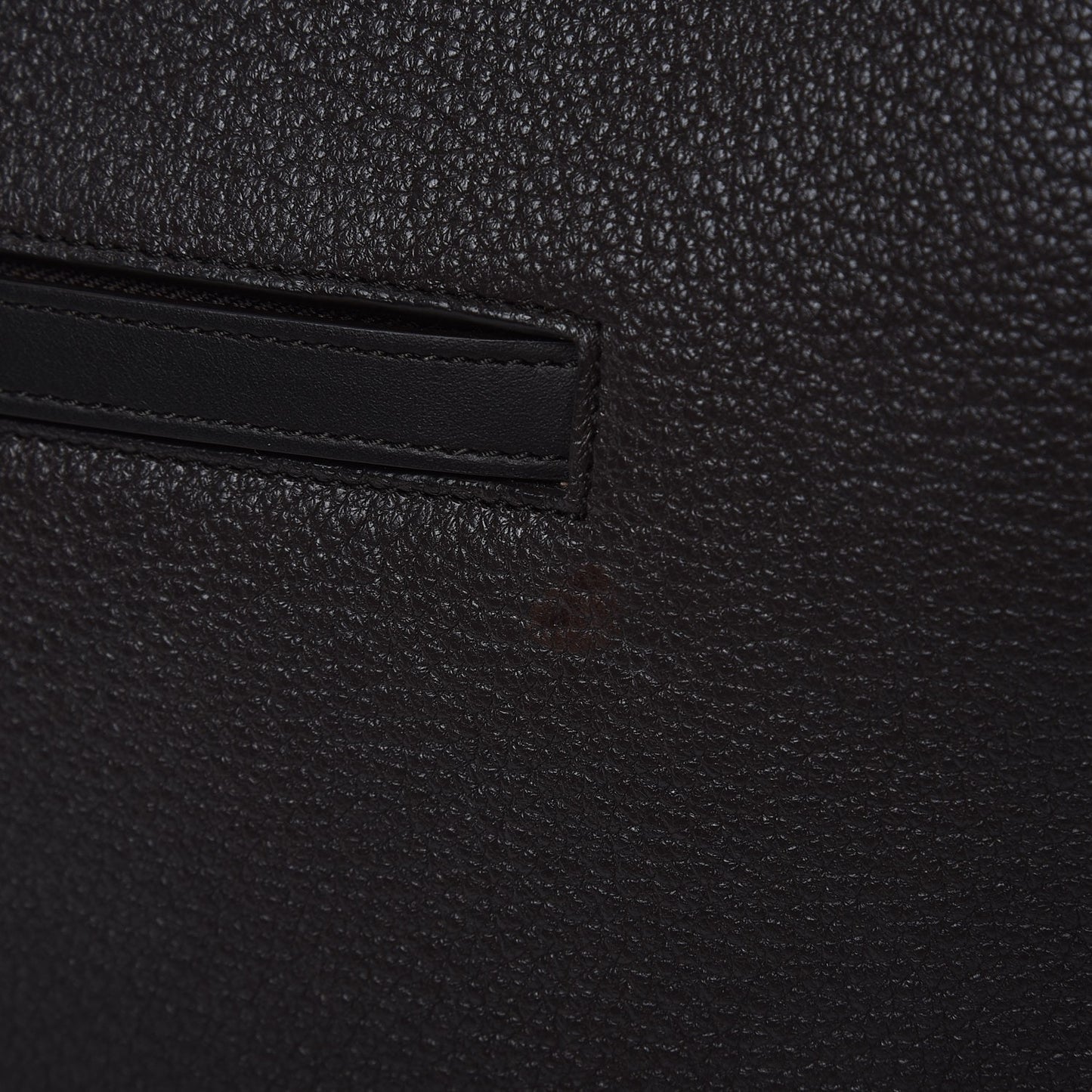 Goatskin Smooth Calfskin Small Ring Bag Dark Taupe