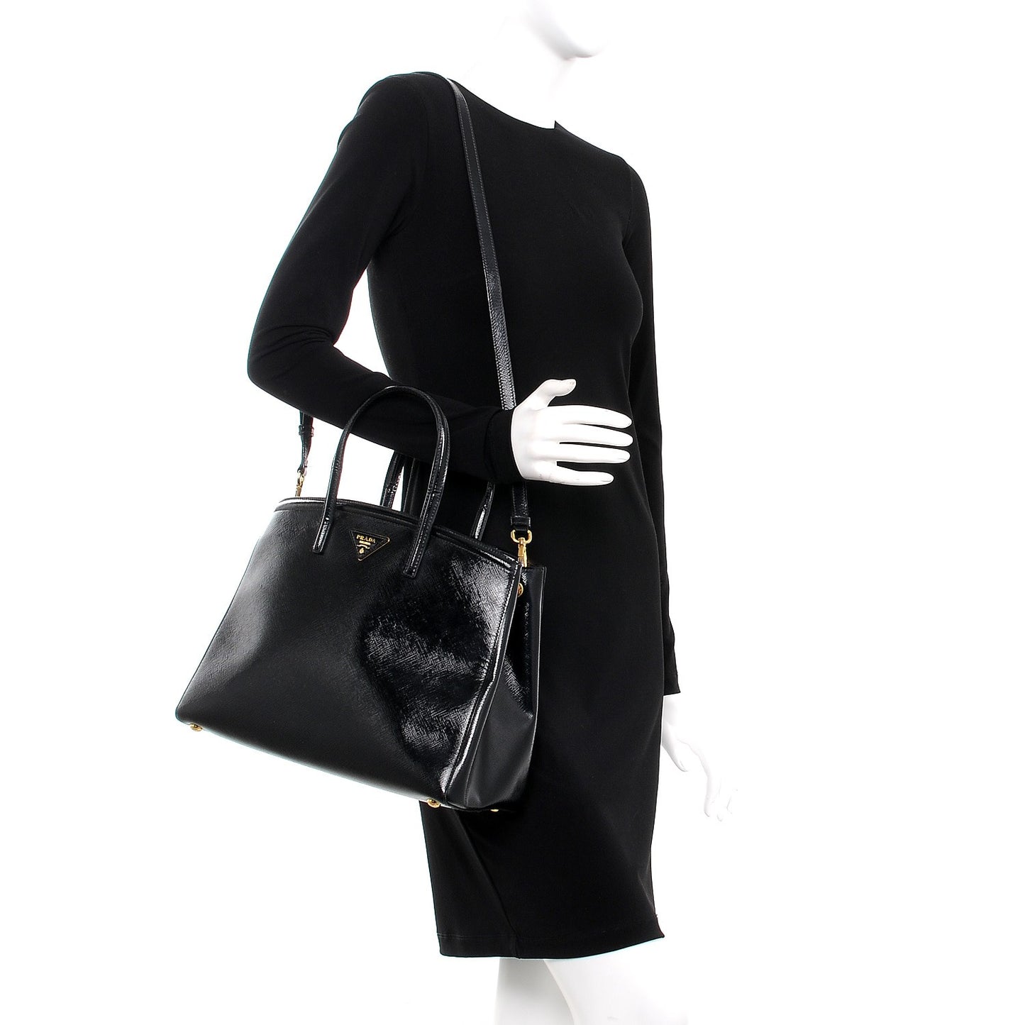Saffiano Vernice Tote Black