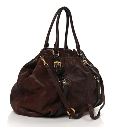 Prada Nappa Shoulder Bag Brown 2 of 9