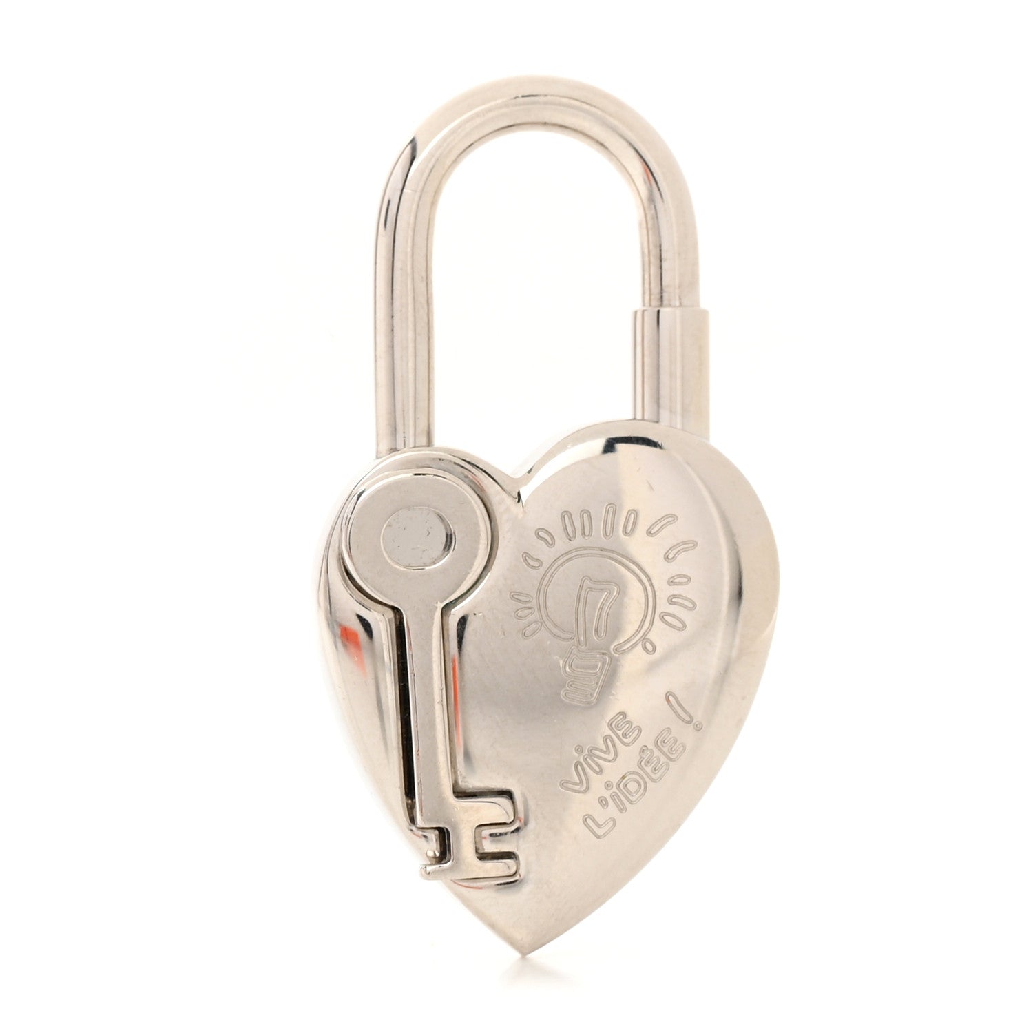 Hermes Palladium Annee De La Fantaisie Heart Cadena Lock 1 of 4