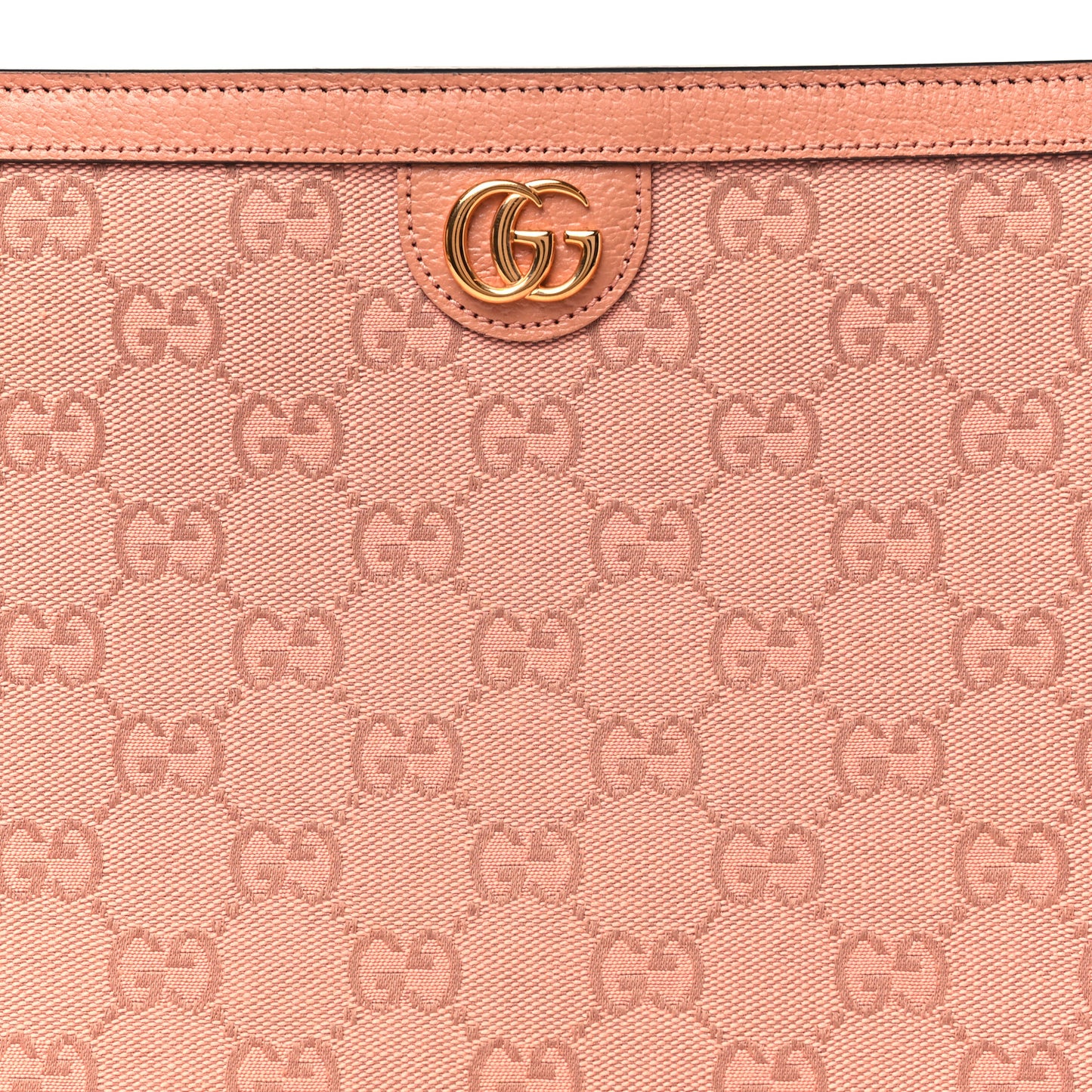 Monogram Textured Dollar Calfskin Ophidia Pouch Cloche Rose Pink