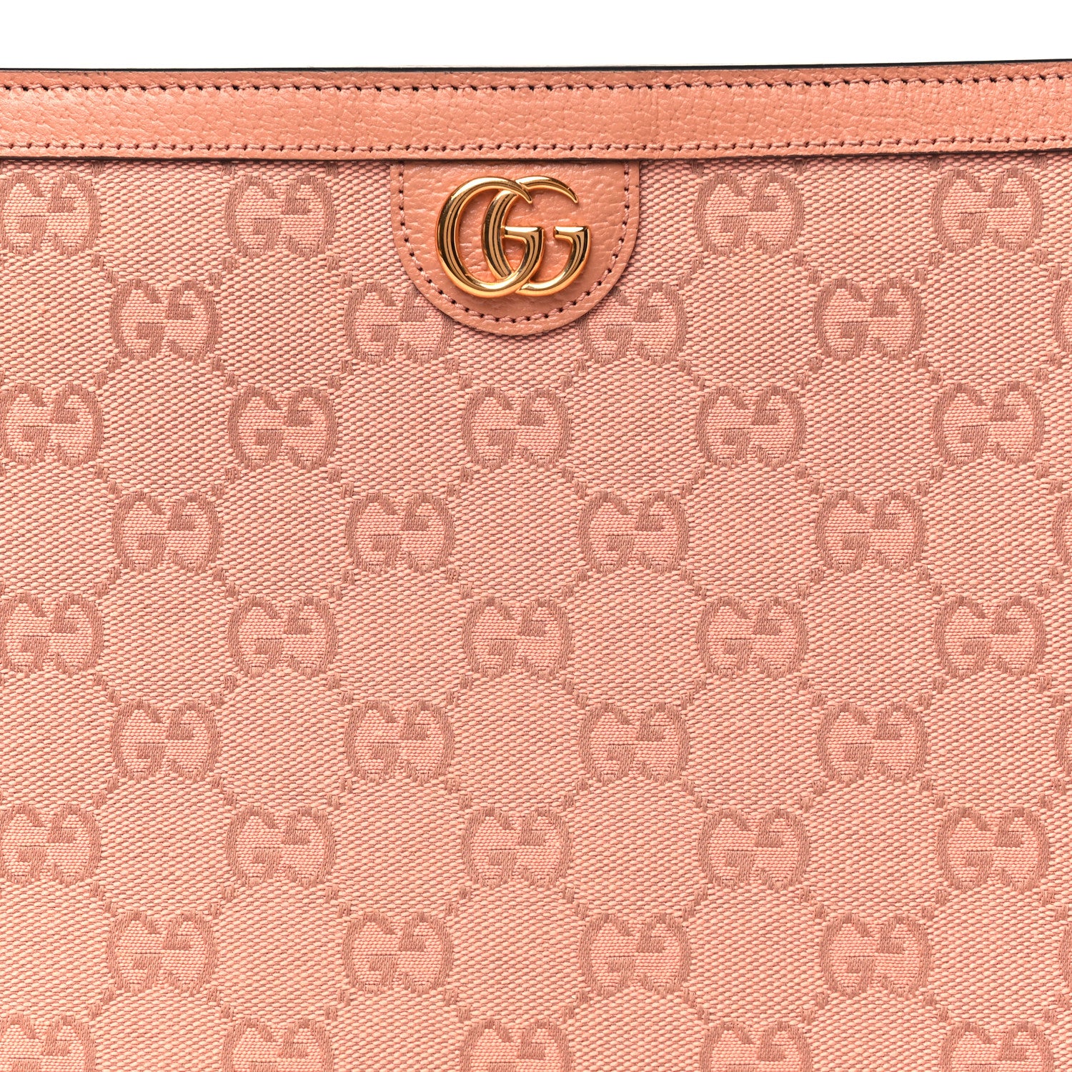 Gucci Monogram Textured Dollar Calfskin Ophidia Pouch Cloche Rose Pink 7 of 9
