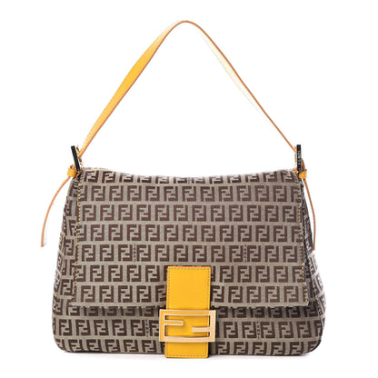 Fendi Zucchino Vitello Mama Baguette Mogano Panna Ocra 1 of 9