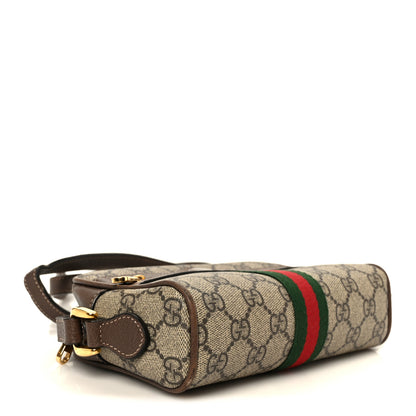 Gucci GG Supreme Monogram Web Mini Ophidia Shoulder Bag Brown 4 of 10