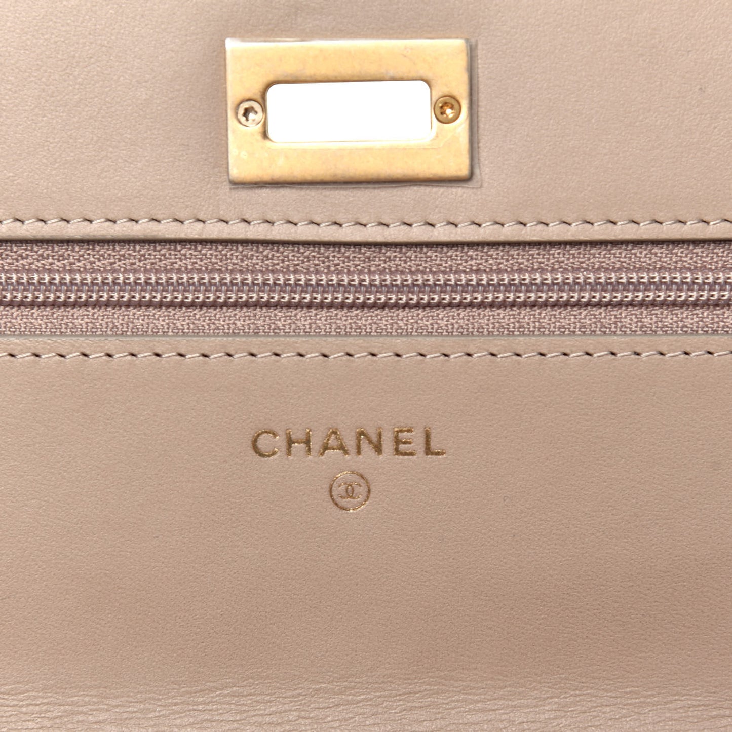 Metallic Calfskin Reissue Wallet On Chain WOC Gold