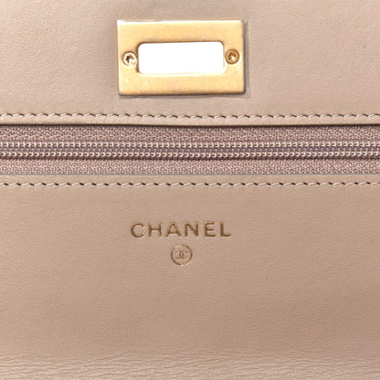 Chanel Metallic Calfskin Reissue Wallet On Chain WOC Gold 6 of 9