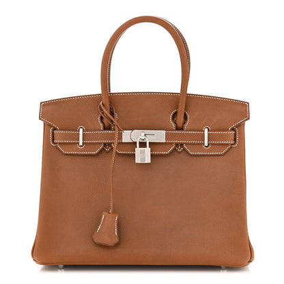 Hermes Natural Barenia Faubourg Birkin 30 Fauve 1 of 12