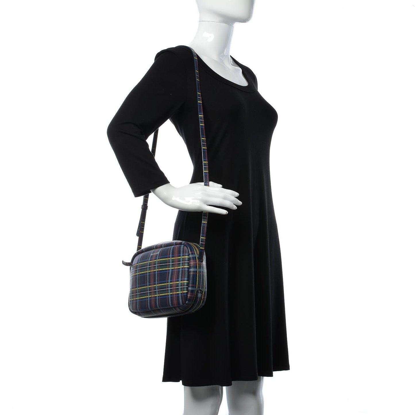 Calfskin Plaid Everyday S Camera Bag Multicolor