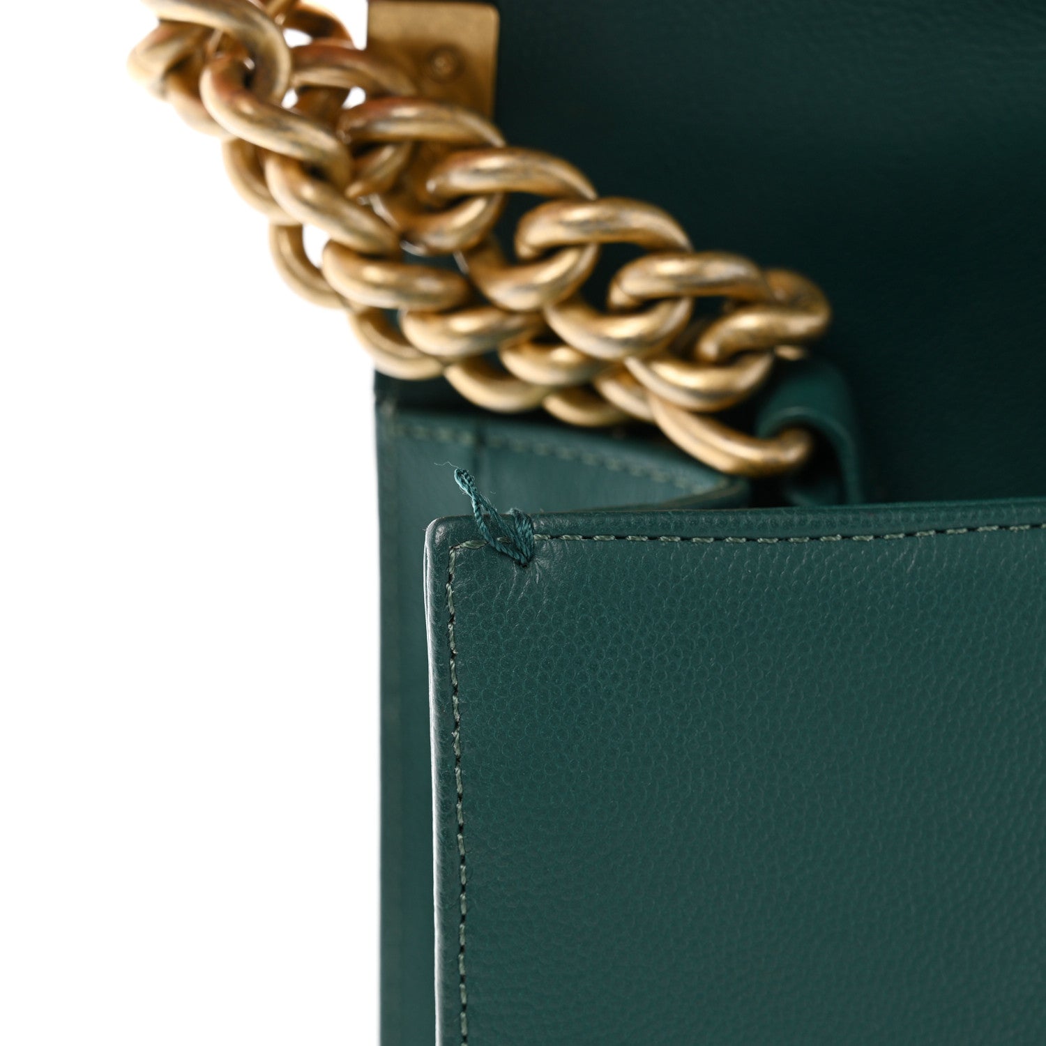 Chanel Caviar Quilted Medium Boy Flap Dark Green 12 of 12