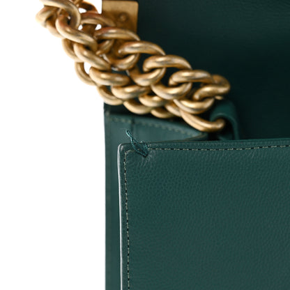 Chanel Caviar Quilted Medium Boy Flap Dark Green 12 of 12