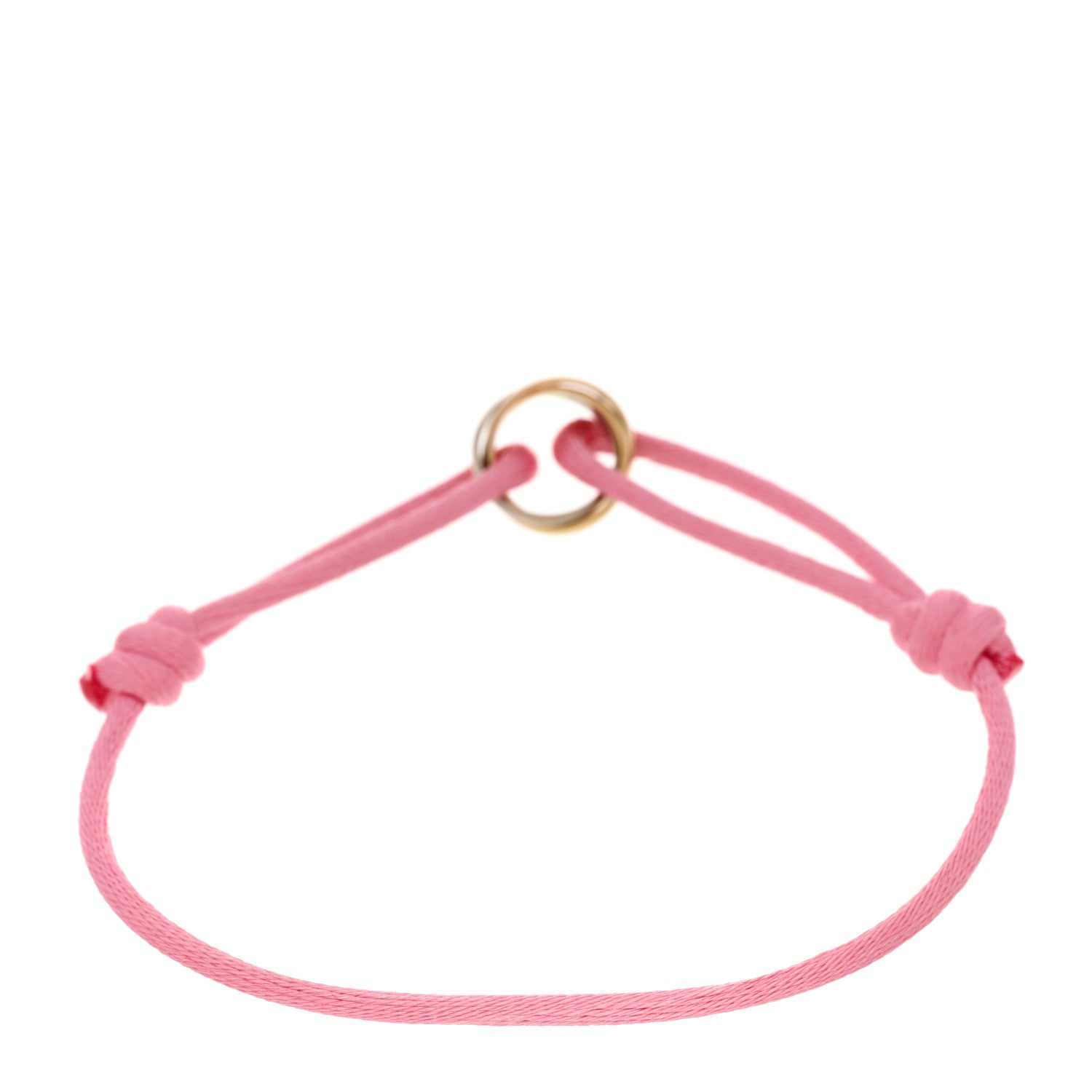 Cartier 18k Pink Yellow White Gold Trinity Adjustable Cord Bracelet Pink 2 of 3