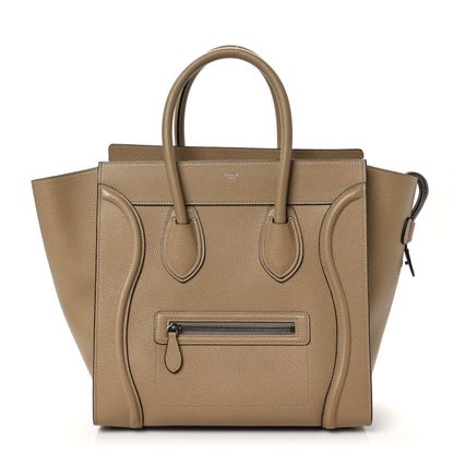 Celine Drummed Calfskin Mini Luggage Dune 1 of 11