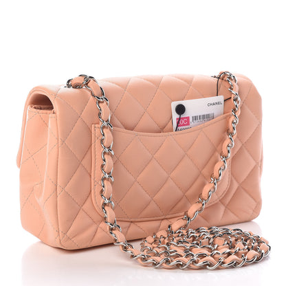 Chanel Lambskin Quilted Mini Rectangular Flap Light Pink 3 of 12