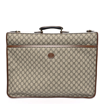 Gucci GG Supreme Monogram Azalea Calfskin Retro Interlocking G Garment Bag Beige Ebony Brown Sugar 1 of 9