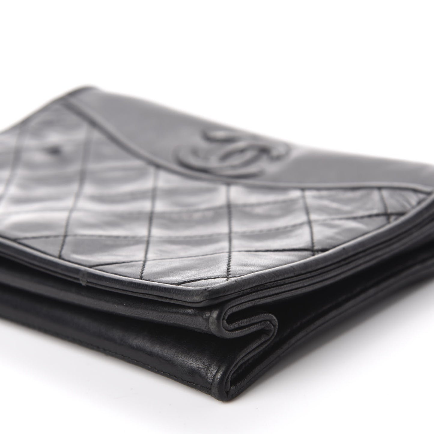 Lambskin Quilted CC Small Single Flap Black