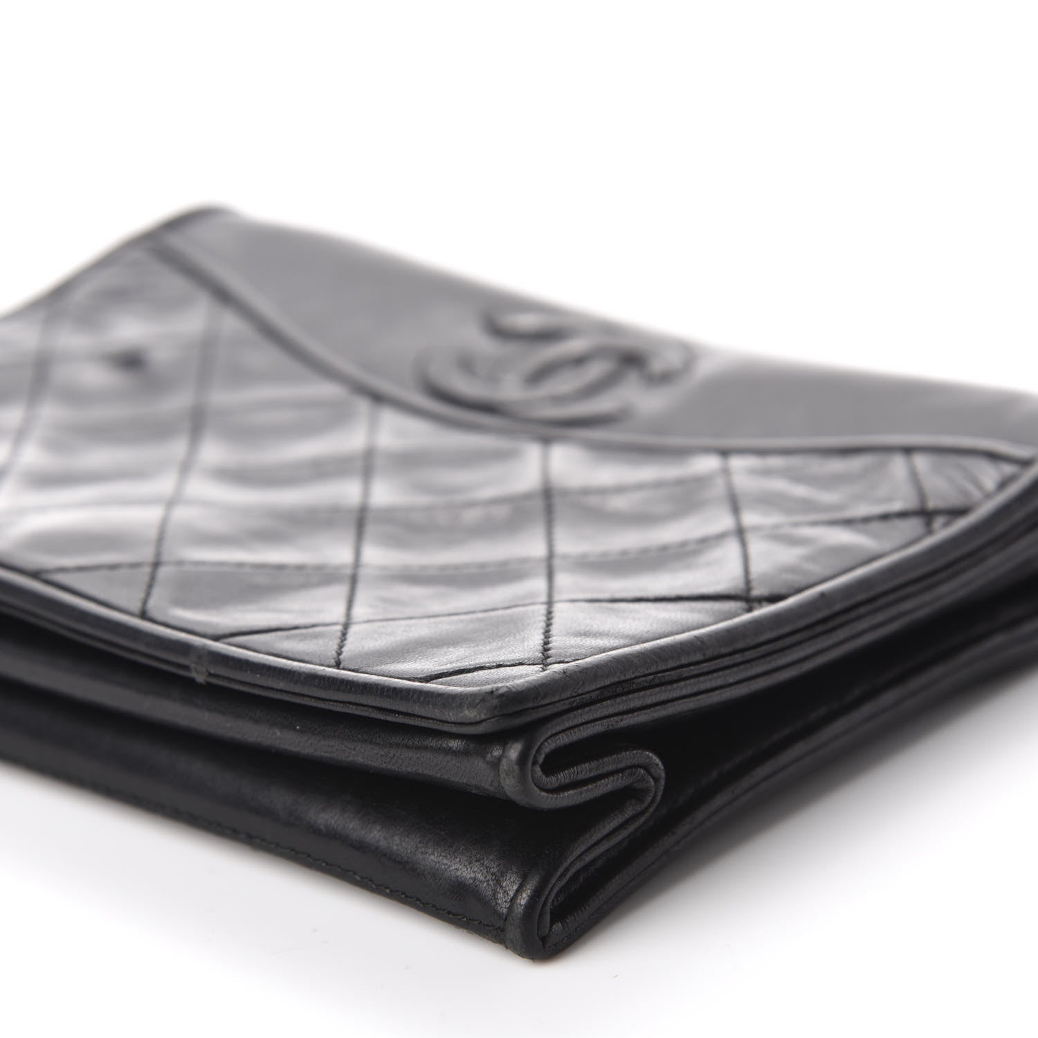 Chanel Lambskin Quilted CC Small Single Flap Black 6 of 12
